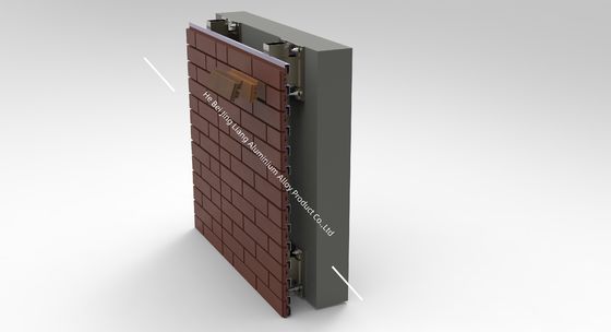 qualidade  Terracotta Brick Wall Support Systems Customized Aluminium Extrusion Brackets fábrica