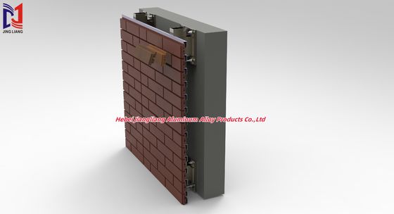 qualidade  Silver / Black Terracotta Brick Wall Support System Aluminum Construction fábrica