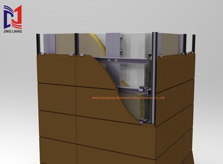 Instalação fácil e sistema de fixação de circuito personalizado para painel de terracota de 20 mm e painel de terracota de 30 mm
