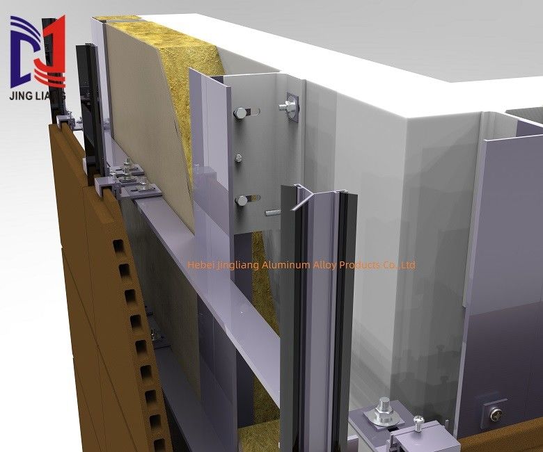 Instalação fácil e sistema de fixação de circuito personalizado para painel de terracota de 20 mm e painel de terracota de 30 mm