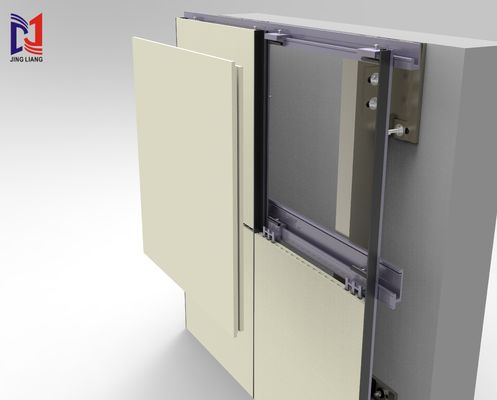 Sistema de Suporte para Fachada Ventilada em Terracota para Painel de Terracota de 19mm